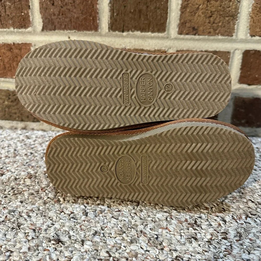 Harper Canyon Tan Faux Suede Fur Lined Winter Boots Kids child Size 12 NWOT‎